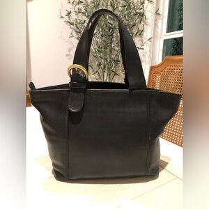 Vintage Coach #4133 Waverly black leather tote bag